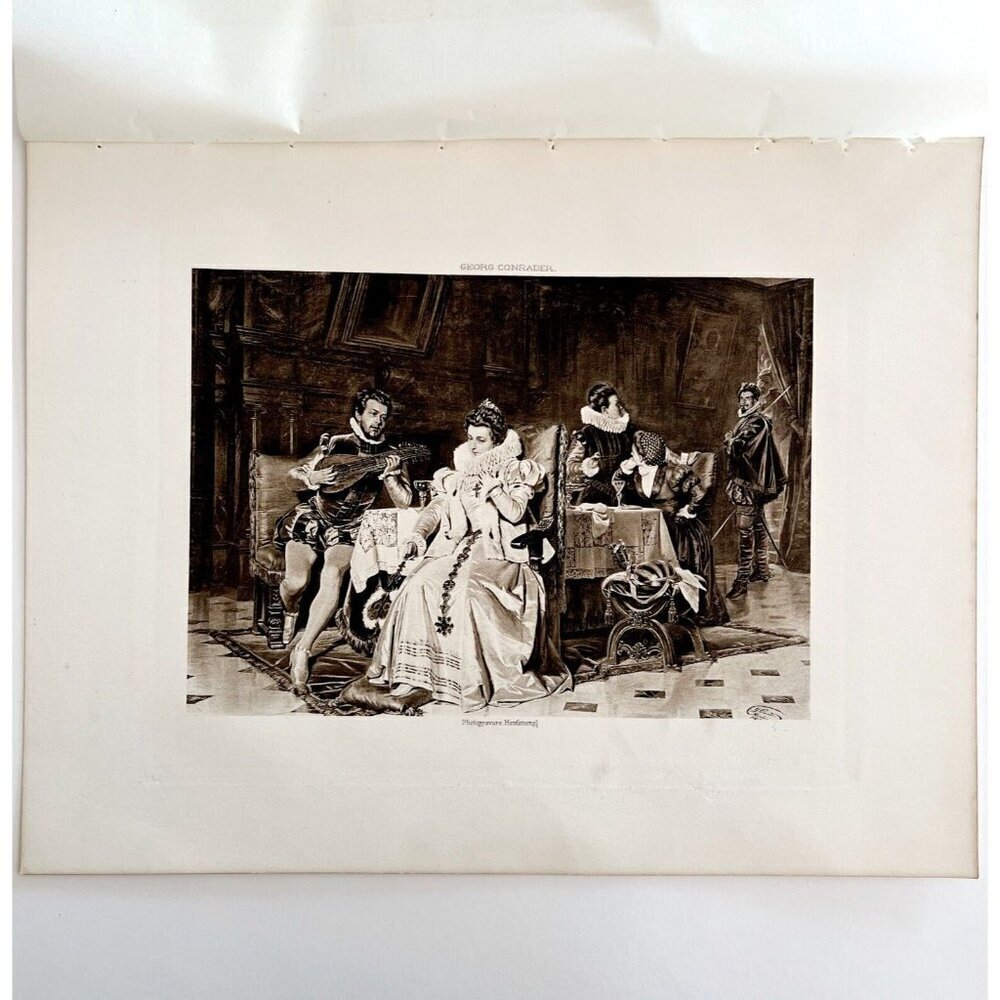 Mary Stuart Queen Of Scots And Rizzio War Gravure Victorian 1894 Art DWS11 - Picture 2 of 3